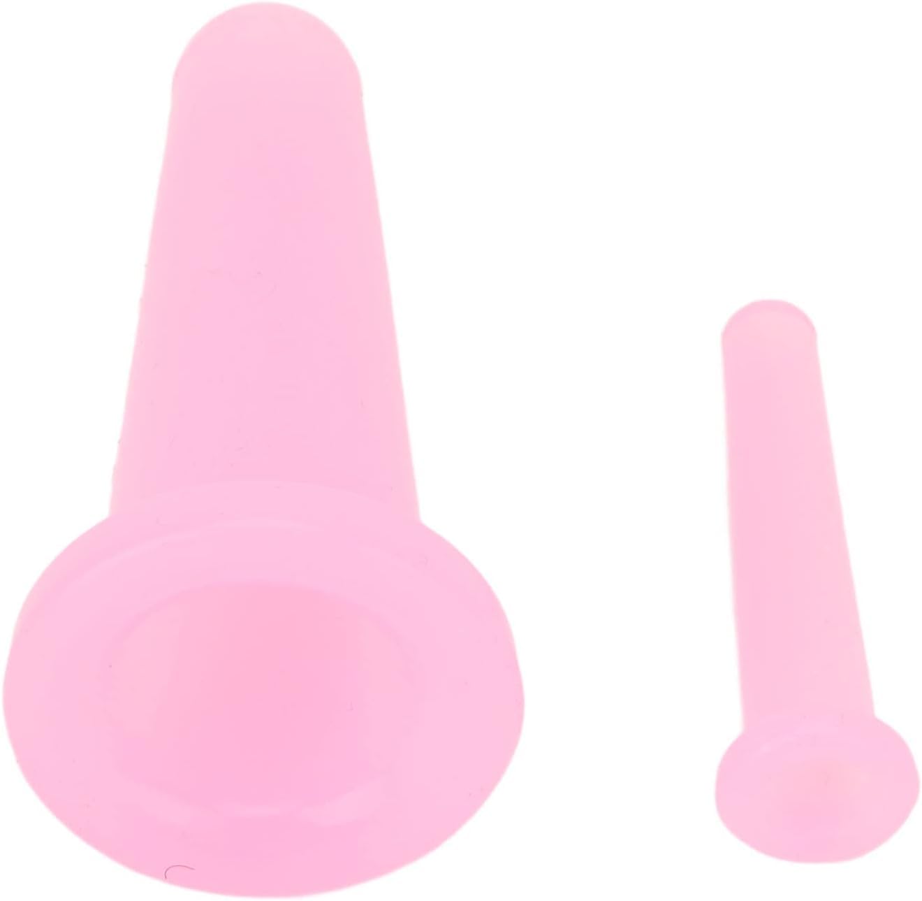 2 Pcs Pink Cupping Set,Mini Silicone Face Cupping Set Vacuum Suction Massage Cups Anti Cup Facial Cupping Set for Adults,Body and Face,Anti Wrinkle,Promotes Sleep Health Care Health Household - 5