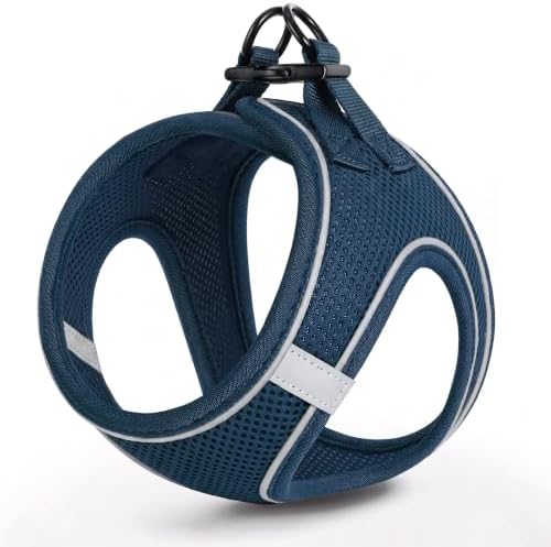 HEELE Hundegeschirr für Hunde Weich Mesh Reflektierend, Schwarzgrün, XS | Step-in Weiches Mesh, Einfach anzulegen, Schnell An Und Aus, Atmungsaktiv, Reflektierend, Passform für Kle