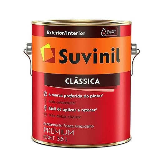 Tinta Suvinil para parede latex PVA classica 3,6L - Branco neve - 53362399