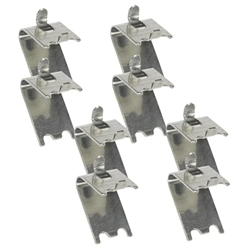 NUOBESTY 8 Piezas de Ganchos de Soporte para Estantes de Congelador Abrazadera Inoxidable Clips de Refrigerador Herramienta de Instalación Accesorios para Refrigeradores