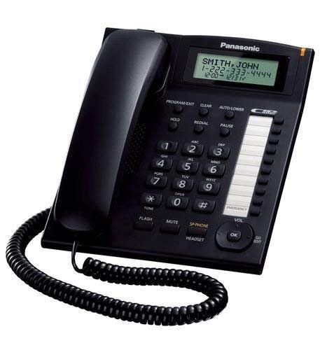 PANASONIC KX-TS880B Single-Line Corded Integrated Phone System with 10 One-Touch Dialer Stations (Black)