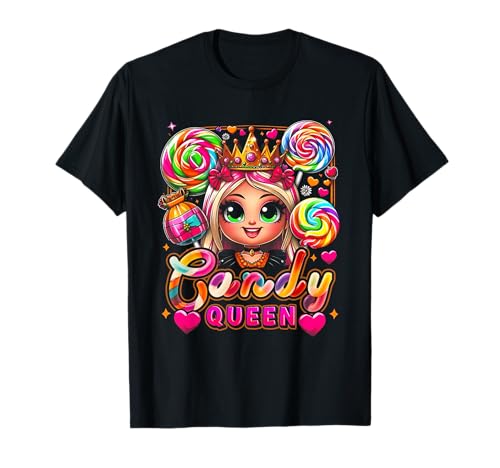 Bonbon d'Halloween amusant Candy a Queen Lollipop Lover Girls Coloré T-Shirt