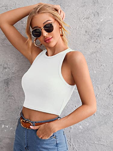 Image of Leriya Fashion Women's & Girls' Solid Asymmetrical Round Neck Cotton & Rayon Crop Top