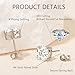 Impalsory Moissanite Stud Earrings, 2ct 6.5mm DF Color Brilliant Round Cut Lab Created Moissanite Earrings 18K White Gold Plated Silver Friction Back for Women Men