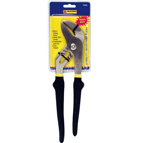 Water Pump Pipe PLIER Plumbers Tool Wrench Grip Handle Adjustable Groove JAW New (300MM)