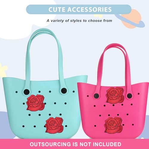 Image of Lckaey Rubber Beach Bag Accessories-PVC Rubber Totes organizer Sport Charms- for Purse Bogg Inserts