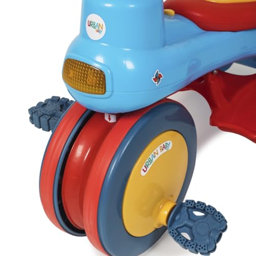 Triciclo Infantil Toy Empurrador Com Guia Até 30kg Azul Urban Baby