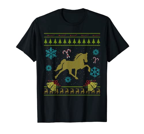 Tennessee Walking Horse Christmas Fea Camisa Camiseta