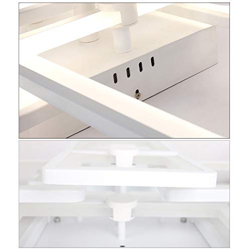 Plafonnier LED dimmable 108W design rectangulaire blanc 106cm - 7
