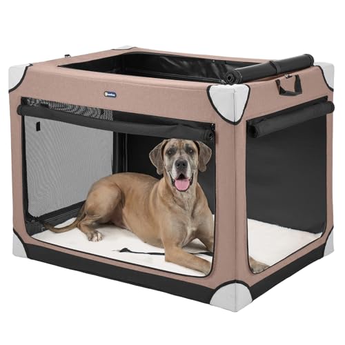 Veehoo 48" Collapsible Dog Travel Crates Portable Dog Kennel for Large Dogs