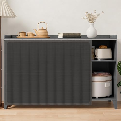 Rideaux occultant pour placard sans percer avec fixation auto-adhésive