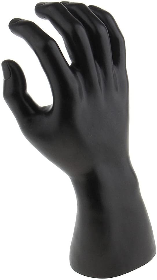 KesotoKesoto Bothyi Jewelry Display Holder Bracelet Ring Support Holder Hanger Rack Male Hand, 2 Colors to Choose, Black