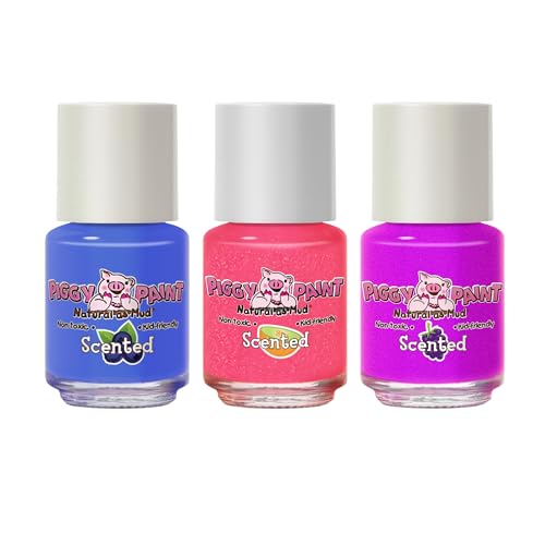 Piggy Paint Nail Polish - Non-Toxic Polish for Little Girls, Toddlers, & Kids, Water Based Formula, Safe, Cruelty Free, Vegan, & Natural, Durable Finish - Scented Berry Besties (Gift Set) - Image 2