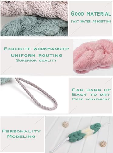 INSIME Body back scrubber for bathing for men & women | Long stretch Loofah back scrubbing body scrubber for bathing | Soft Exfoliating sponge body wash scrubber | Shower Scrub bath accessories for women & men - Image 6