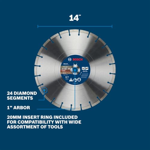BOSCH DBS1401 14 in. Segmented Rim Blade for Rough Cuts - image 2