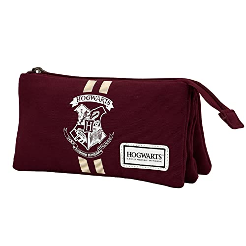 Karactermania Harry Potter Student-Estuche Portatodo Triple HS, Burdeos, Talla única