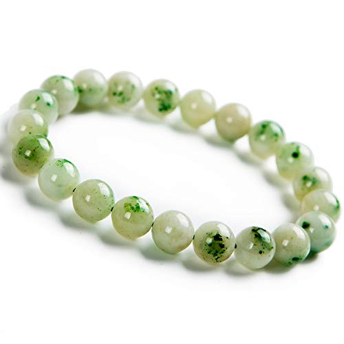 Jade vert dushan bracelet extensible perles 9mm style zen