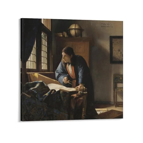 Impression sur toile Vermeer Le Géographe rompez la monotonie de vos murs blancs 60x60