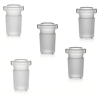 5 Pcs Glass Joint Adapter Connector Accessories,18/14 Joint Sizes for Chemistry Laboratory Set Up
