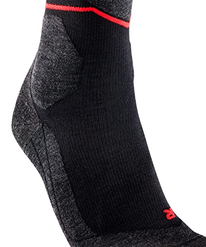 Falke Men's Sk4 Energizing Light Compression Ski Socks, Merino Wool, Knee High, Lightweight, Breathable Quick Dry, Black (Black-Mix 3010), 6.5-8.5, 1 Pair #TOP4
