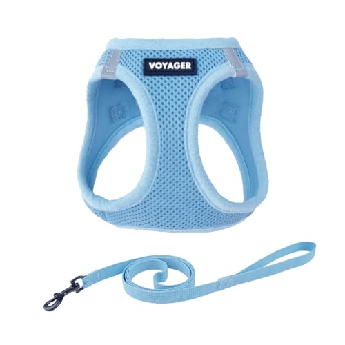 Image of Voyager Step-in Pet Harness - All Weather Mesh, Adjustable Step in Harness for Cats and Dogs by Best Pet Supplies - 307S Baby Blue, M