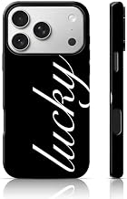 Lucky Script Design Phone Case for iPhone 17 Air 16 Plus 15 Promax 14 13 12 Pro,for Samsung Galaxy S26 S25 S24 S23,Shockproof Protective Cover Lucky for You (Black, Samsung Galaxy S26 Ultra)