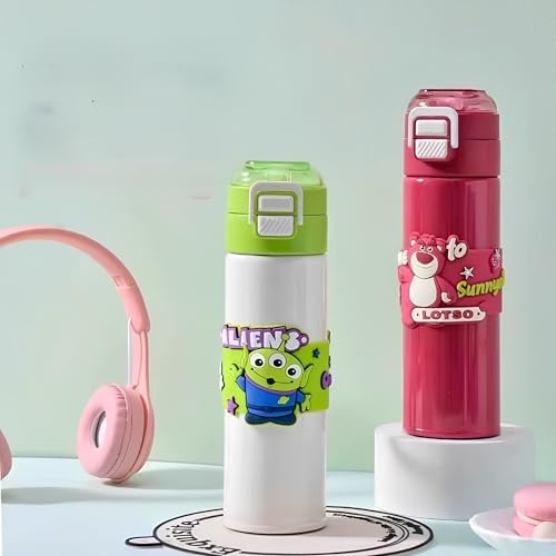 Image of Diisney LOTSOi Stainless Steel Water Bottle,|SS316| Insulated Water Bottle Stainless Steel Bottle, with Double Wall Vacuum Insulation, 500 ml Hot & Cold Bottle (Diisney-Pink)