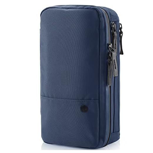 Purevave Compact Mens Toiletry Travel Bag Hanging, Mens Dopp Kit for Travel Waterproof, Wash Pouch Blue
