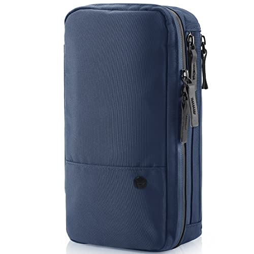 Image of Purevave Compact Mens Toiletry Travel Bag Hanging, Mens Dopp Kit for Travel Waterproof, Wash Pouch Blue