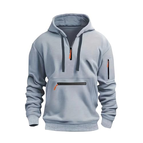 ADHOWBEW Mens Hoodie Lightweight Long Sleeve Oversized Casual Drawstring Outfits Pullover