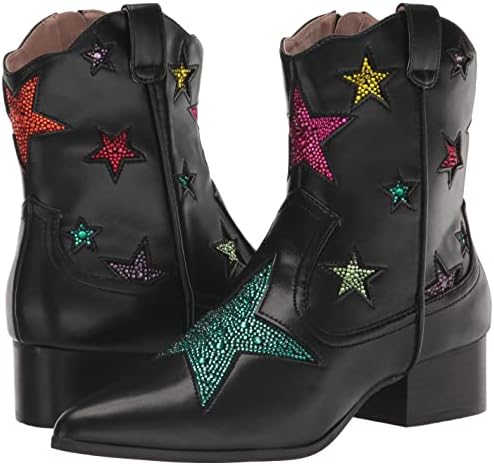 Betsey Johnson Women's Edison Western Boot, Black, 7.5 | Image 6