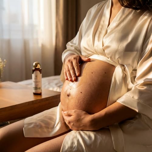 Image of Eternal Belly Oil for Pregnancy & Postpartum | 100% Plant-Based Stretch Marks Oil with Jojoba, Olive, Shea Butter & Vitamin E | Hormone-Safe, EDC-Free, Paraben Free | 100ml