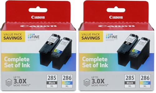 Image of Canon PG-285 XL /CL-286 XL Genuine Ink Value Pack (2 Cartridges),Compatible with TR7820,TS7720 /7722,(Pack of 2)
