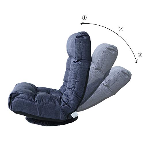 Sillón giratorio plegable azul marino miniatura 6