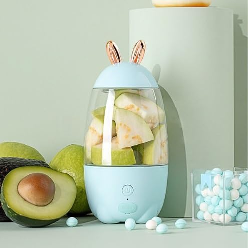 Juicer Home improvement Juice machine Portable Healthy Drinks for kids school juice cup 18cm safe electric kids juicer home kitchen & bar use Gift (Blue)