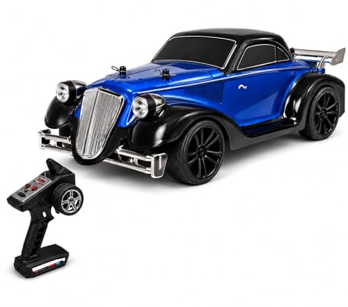 Image of Remote Control Sports Car & Off-Road SUV Toy for Kids, High Speed RC Racing with Wireless Remote, Realistic Lights & Premium Design Gift for Boys Girls (Blue-RAPIOLY)