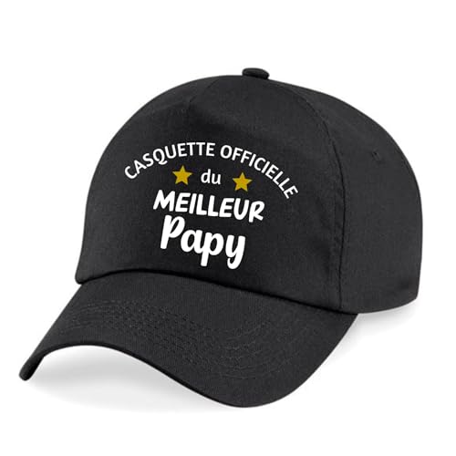 Générique - Casquette meilleur papy ..., Disponible en 3 couleur: Noir, bleu marine et vert olive. Cadeau fête des grand-pères, anniversaire, Noël.