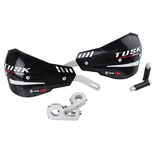 Tusk D-Flex Pro Handguards Silver Bar/Black Shield 7/8