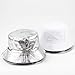 POTUI Women's Fedora Fashion Fall Foldable Disco Basic Casual Winter Metallic Cap Summer Fishing Bucket Shiny Dance Homburg (Silver,One Size)