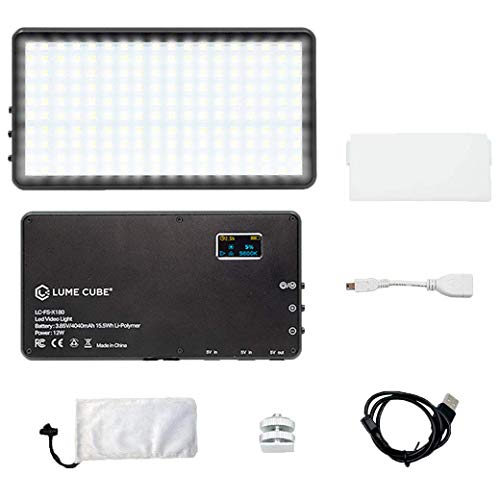 Lume Cube Bicolor Mountable LED Light for Professional DSLR Cameras, Adjustable Panel Mini,Intelligent LCD Display|Photo Video Lighting, Long Battery Life|Fits Sony,Nikon,Canon,Fuji,Panasonic(Panel 1)