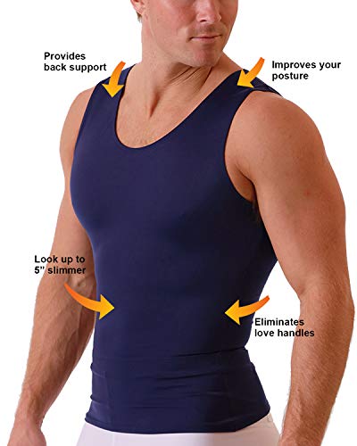 Insta Slim Regata masculina de compressão – regata modeladora corporal emagrecedora muscular – Camis