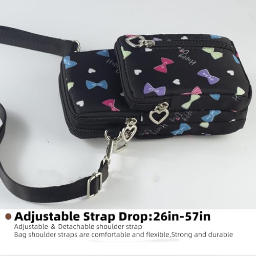 Image of JANKS Small Crossbody Bag for Women - Mini Phone Purses with Crossbody Strap and Wallet - Nylon Arm Bag