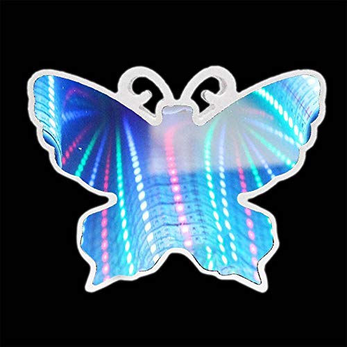 Luminaria Espelho 3D Infinito Led Borboleta Profundidade Luz Quarto (QZ3802)