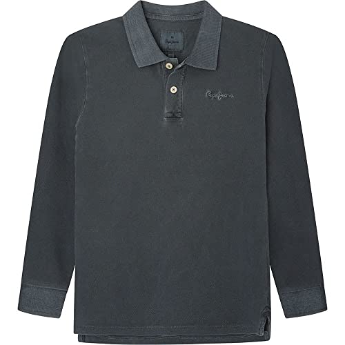 Pepe Jeans Vincent GD N L/S Polo, Noir (Black), 16 Ans Garçon