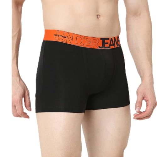 Underjeans by Spykar Pack of 2 Outer-Elastic Short Trunks UJNTPTC012BLACKWHITE