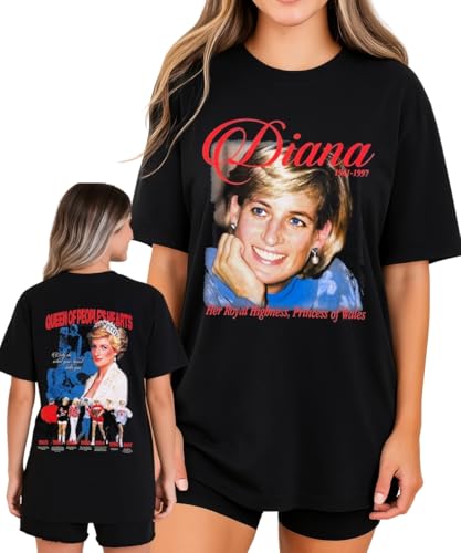 Diana Princess Shirt – Retro Portrait Tee for Women & Teens, Diana Princess of Wales Shirt