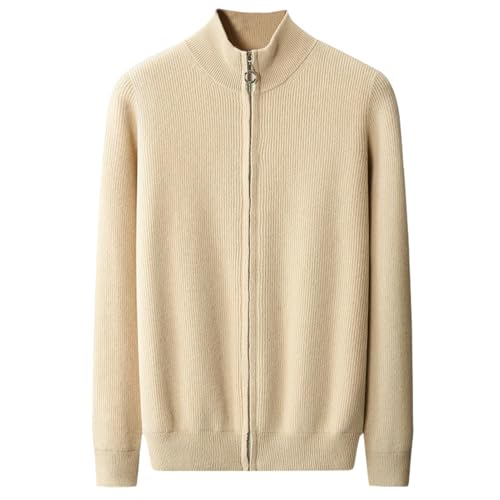 Cardigan cachemire homme de luxe avec col montant zippé pour l'hiver