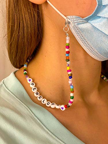 Corissy Personalized Mask Lanyard Custom Beads Eyeglass Chains Necklace With Name,Colorful Mask Necklace For Women Girls #TOP1
