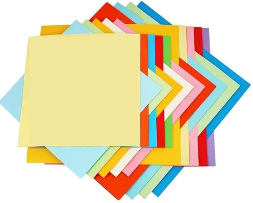 Origami Paper (15x 15 cm) 200 Sheets 20 Assorted Colours Card Paper Decoration Handcrafts Paper(70gm), Double-Sided-Colours Square, Origami Paper kit for DIY Crafts