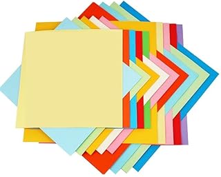 Origami Paper (15x 15 cm) 200 Sheets 20 Assorted Colours Card Paper Decoration Handcrafts Paper(70gm), Double-Sided-Colour...